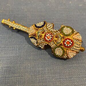 Vintage Italian mosaic brooch
